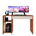 Ver imagem 4 de Mesa para Pc Gamer e Escritório Smart com Gaveta e Corrediças Telescópicas em MDP Jequitiba/Off