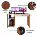 Ver imagem 6 de Mesa para Pc Gamer e Escritório Smart com Gaveta e Corrediças Telescópicas em MDP Jequitiba/Off