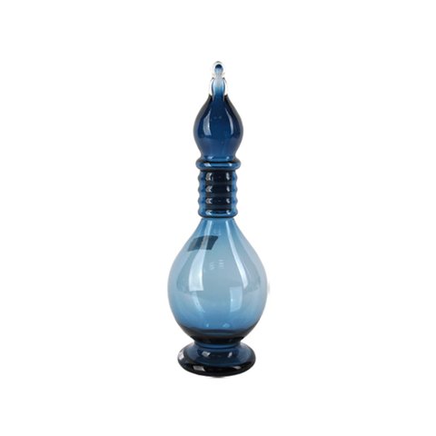Garrafa Decorativa Aladino de Vidro Azul 40cm Wg0076 Btc