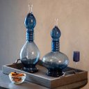 Ver imagem 2 de Garrafa Decorativa Aladino de Vidro Azul 40cm Wg0076 Btc