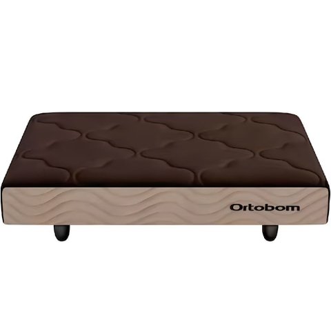 Mini Base para Pet Camurça Bege e Marrom 13x80x60cm - 1050393820 - Ortobom