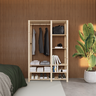 Closet aberto Para Organizar Estilo Rústica Wood On Design Arara de roupas pinus multiuso - 1