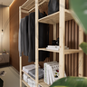 Closet aberto Para Organizar Estilo Rústica Wood On Design Arara de roupas pinus multiuso - 2