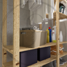 Closet aberto Para Organizar Estilo Rústica Wood On Design Arara de roupas pinus multiuso - 4