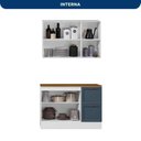 Ver imagem 5 de Cozinha Modulada Compacta Americana 2 Peças com Balcão 2 Portas 2 Gavetas Tampo Unna