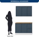 Ver imagem 4 de Cozinha Modulada Compacta Americana 2 Peças com Balcão 2 Portas 2 Gavetas Tampo Unna