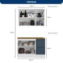 Ver imagem 3 de Cozinha Modulada Compacta Americana 2 Peças com Balcão 2 Portas 2 Gavetas Tampo Unna