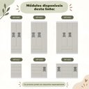 Ver imagem 7 de Quarto de Bebê Completo com Berço Americano 3 em 1 e Colchão Incluso Flor Multimóveis MP4933