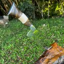 Ver imagem 6 de Faca Larga Picanheira 10' Inox Artesanal Churrasco Cabo Misto Trabalhado Madeira Osso Resina