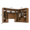 Ver imagem 6 de Guarda-roupa Modulado Casal Completo 4 Peças 8 Portas com Maleiro e Espelho Smart Espresso Móveis