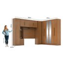 Ver imagem 3 de Guarda-roupa Modulado Casal Completo 4 Peças 8 Portas com Maleiro e Espelho Smart Espresso Móveis