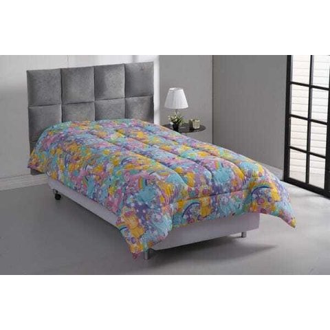 Edredom Solteiro Dupla Face Vivaldi Malha Algodão Unicórnio