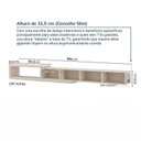 Ver imagem 6 de Rack Extensível com Painel TV 86 Polegadas 360x250cm Aruá CabeCasa MadeiraOriginals Marrom/Offwhite