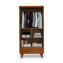 Ver imagem 2 de Guarda Roupa em 100% Madeira 2 Portas 1 Gaveta Suiça Imbuia