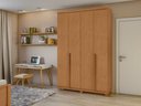 Ver imagem 7 de Guarda-Roupas 4 Portas 2 Gavetas 100% MDF Alonzo sem Espelho e com Pés - Lp - Rei de Casa Amendoa Cl
