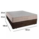 Ver imagem 5 de Cama Box Casal Suede + Colchão Sereneprime Molas Ensacadas 138x188x65 Marrom