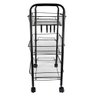 Carrinho Organizador Aramado com Rodinhas Preto Praticidade e Estilo para Qualquer Espaço - 3