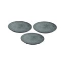Ver imagem 1 de Kit 3 Pratos Raso Redondo Pedra Sabão Sobremesa e Bolos 18cm