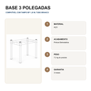 Ver imagem 6 de Base de Mesa Tubular Aço 3" 1,2 para Banco Branca Jantar