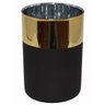 VASO VIDRO PRETO FOSCO E DOURADO 14,5CM - 1