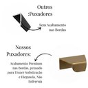 Ver imagem 4 de Puxador Clean Reto 5cm para Gavetas Portas Moveis Planejados - Ouro