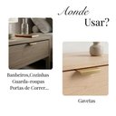Ver imagem 5 de Puxador Clean Reto 5cm para Gavetas Portas Moveis Planejados - Ouro