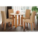 Ver imagem 1 de Mesa Cozinha Flora 109 + 4 Cad Maia Nature/Bege Cimol