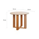 Ver imagem 5 de Mesa Cozinha Flora 109 + 4 Cad Maia Nature/Bege Cimol