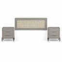 Ver imagem 2 de Kit Cabeceira Arco com Duas Mesas Bend Principal Incolar Grigio Metal Preto