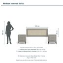 Ver imagem 3 de Kit Cabeceira Arco com Duas Mesas Bend Principal Incolar Grigio Metal Preto