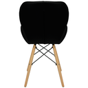 Ver imagem 4 de Cadeira Charles Eames Eiffel Slim Wood Estofada - Preta