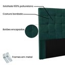 Ver imagem 3 de Cabeceira King 1,95m Verona Veludo Verde Floresta