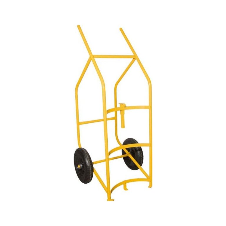 Carrinho Para Transportar E Entornar Tambor 280kg Roda Pneu