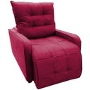 Ver imagem 3 de Poltrona Retratil e Reclinavel Com Rodape Regulavel Azera Vermelho