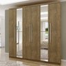 Guarda-Roupa Casal com Espelho 6 Portas 3 Gavetas Canoas Mapi Móveis - 1