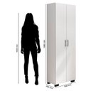 Ver imagem 3 de Livreiro 5 Prateleiras C/ Portas Grandes Office Branco