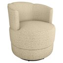 Ver imagem 1 de Poltrona Base Giratoria Marselha Linho Vancouver Palha Milani Store