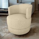 Ver imagem 7 de Poltrona Base Giratoria Marselha Linho Vancouver Palha Milani Store