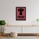 Ver imagem 2 de Quadro Sanitário Feminino 33x24cm - com vidro:Madeira preta