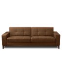 Ver imagem 5 de Sofá Decorativo Bruno 3 Lugares Sala de Estar 210cm Pés em Madeira Couro Marrom Claro Manchado G88 -