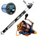 Ver imagem 1 de Kit Pesca De Pesca Praia Vara M Sports 4,50m Versus 4500 T-surf + Molinete Fragata 6000 + Linha