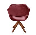 Ver imagem 4 de Poltrona Decorativa Zara Base Giratória - Suede Bordô
