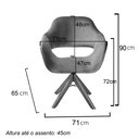 Ver imagem 5 de Poltrona Decorativa Zara Base Giratória - Suede Bordô