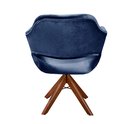 Ver imagem 4 de Poltrona Decorativa Zara Base Giratória - Suede Azul Marinho