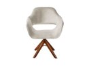 Ver imagem 1 de Poltrona Decorativa Zara Base Giratória - Suede Bege