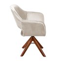 Ver imagem 3 de Poltrona Decorativa Zara Base Giratória - Suede Bege