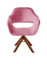 Ver imagem 1 de Poltrona Decorativa Zara Base Giratória - Suede Rosa