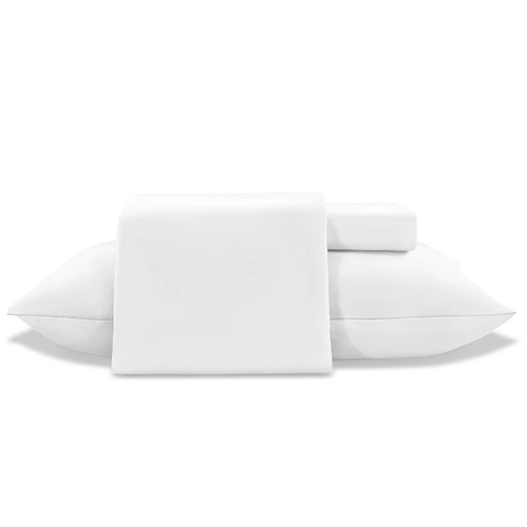 Jogo de Cama 3 Peças 300 Fios Toque de Seda - Jolitex - Branco Liso - King