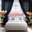 Ver imagem 2 de Cabeceira Dubai 195cm Suede - Topázio Decor:rosa