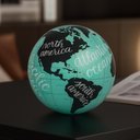 Ver imagem 5 de Luminaria Globo Terrestre Decorativa com Led e Movimento Automatico Mapa Mundi Vintage para Escritor